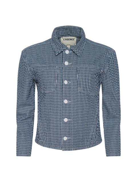 L'AGENCE Nelly Cropped Jean Jacket