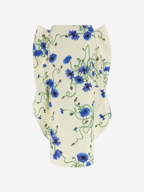 Stella McCartney floral ruffled midi skirt