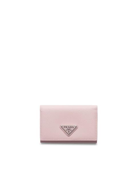 triangle-logo leather cardholder