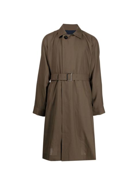 sacai belted trench coat