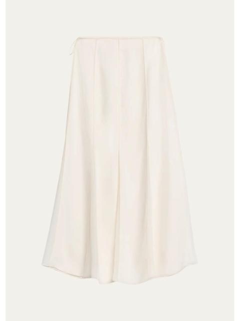 ULLA JOHNSON Elia Pleated Midi Skirt