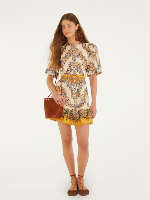 FARM RIO Sand Hilo Stripes Mini Dress