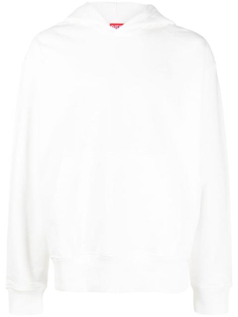 Diesel Macs logo-embroidered cotton hoodie