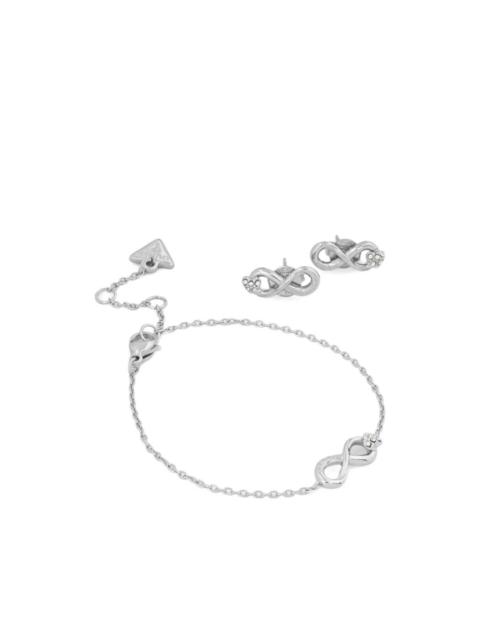 GUESS USA Love Bites infinity-motif crystal-embellished jewellery set