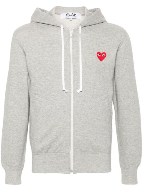 Comme Des Garçons COMME DES GARÇONS LOGO ZIPPED COTTON HOODIE