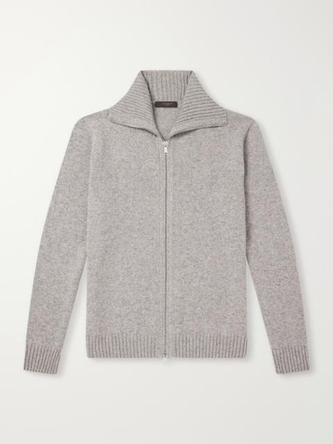 SLOWEAR Zanone Virgin Wool Knitted Zip-Up Hoodie