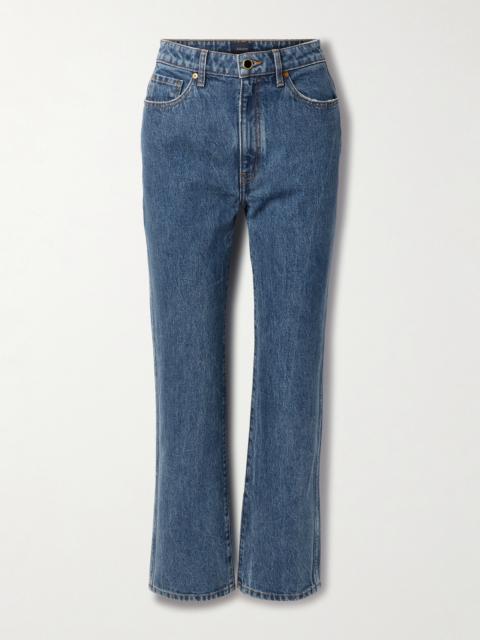 KHAITE Abigail Cropped High-rise Straight-leg Jeans