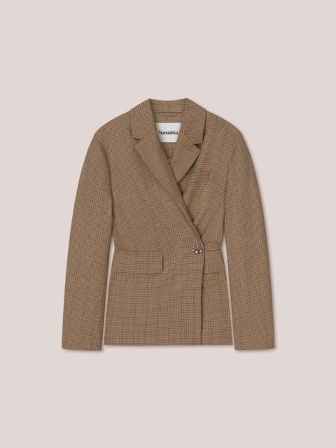 Nanushka DANNI - Asymmetric blazer - Camel