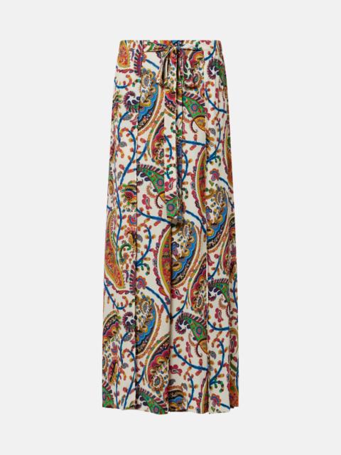 Etro Paisley pleated maxi skirt