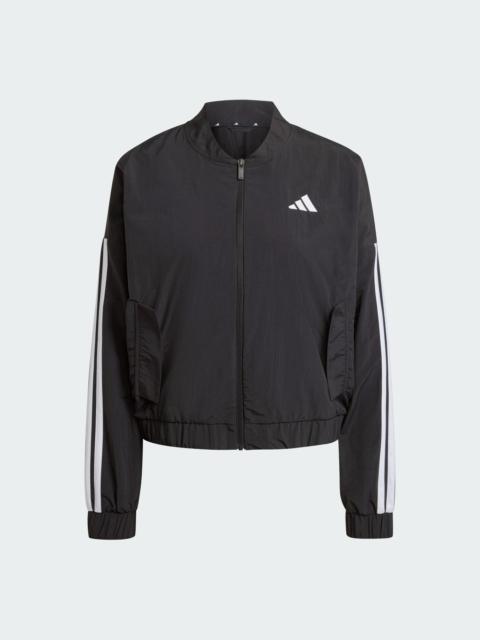 adidas Essentials 3-Stripes 라이프 스타일 짠 Bomber 재킷