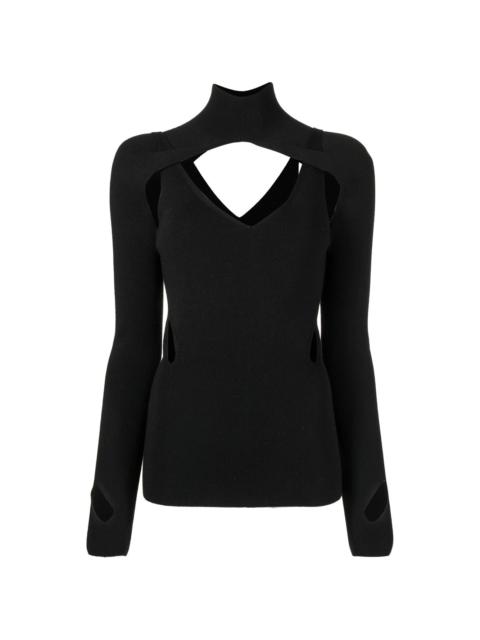 Dion Lee cut-out detail knitted top