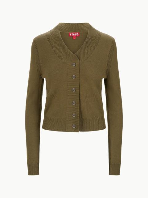 STAUD BAXTER CARDIGAN SERGEANT GREEN