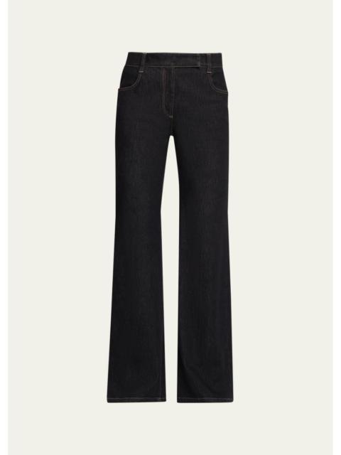 Brunello Cucinelli No Fade Stretch Denim Flared Jeans