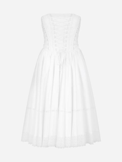 Dolce & Gabbana Gabardine bustier midi dress