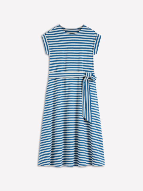 BODEN Eve Jersey Midi Dress-Blue and Ivory Stripe