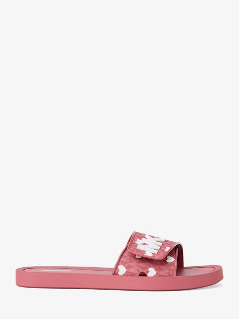 MICHAEL KORS Palmer Printed Signature Logo Slide Sandal
