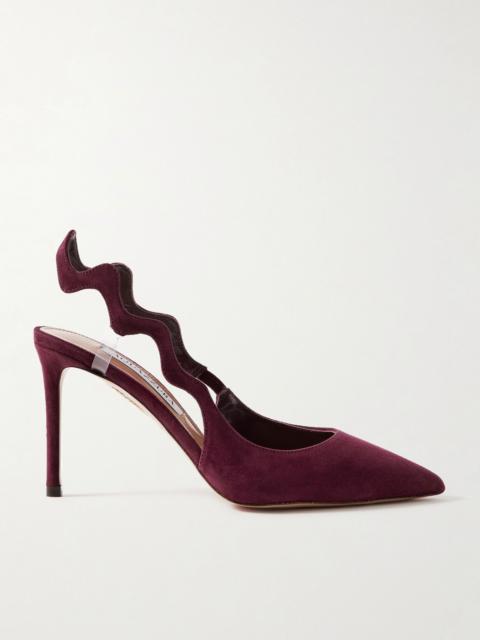 AQUAZZURA Artiste 85 suede pumps Violet