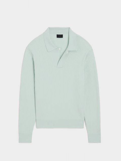 TODD SNYDER Ribbed Cotton-Cashmere Sweater Polo