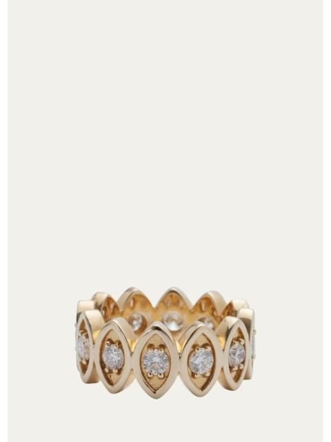 SYDNEY EVAN 14K Yellow Gold and Diamond Marquise Eye Eternity Ring