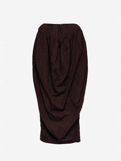 MAGDA BUTRYM Draped volume skirt in brown