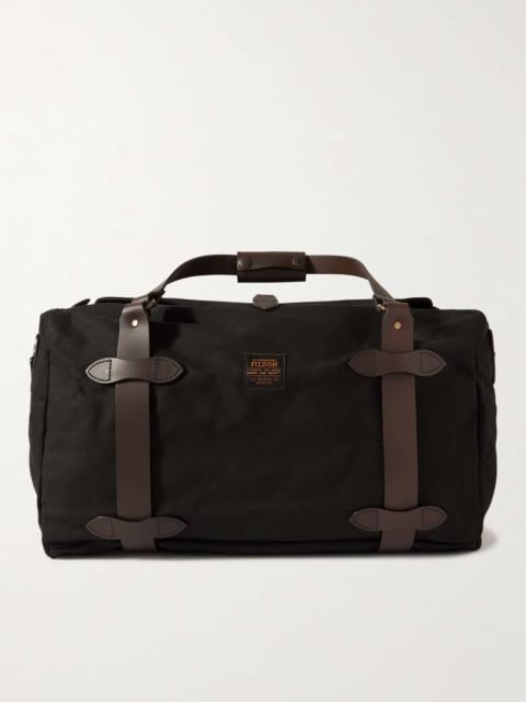 FILSON Medium Leather-Trimmed Twill Weekend Bag