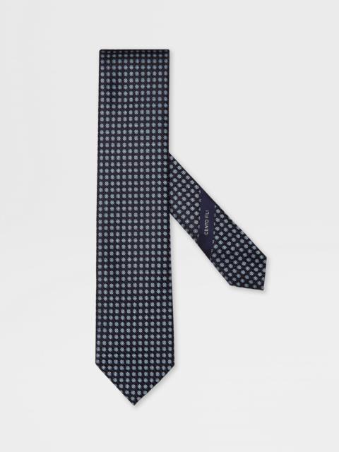 DARK BLUE CENTO FILI SILK TIE