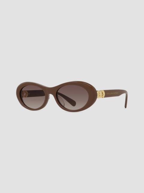Stella McCartney Women's Falabella 53MM Oval Sunglasses - Dark Brown
