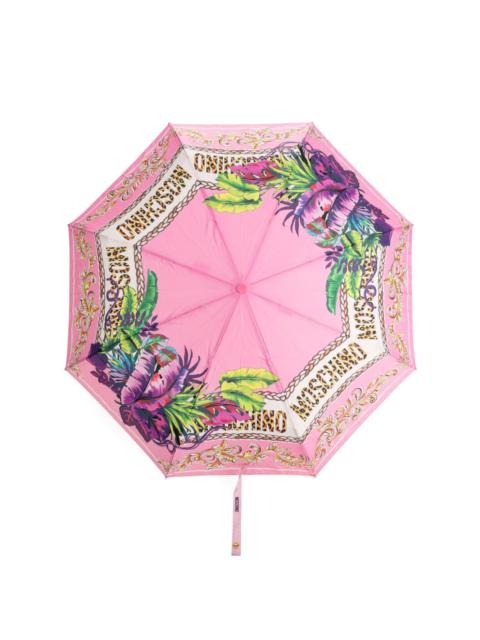 graphic-print waterproof umbrella