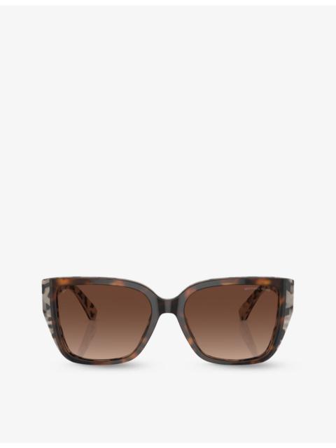 MICHAEL KORS MK2199 Acadia rectangle-frame tortoiseshell acetate sunglasses