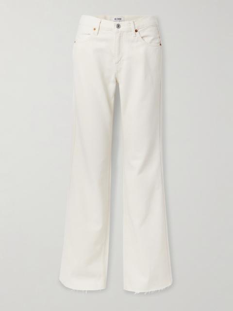 RE/DONE The Californian Frayed Mid-rise Flared Jeans