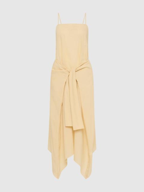 ST. AGNI Pinstripe Relaxed Cocoon Dress - Straw
