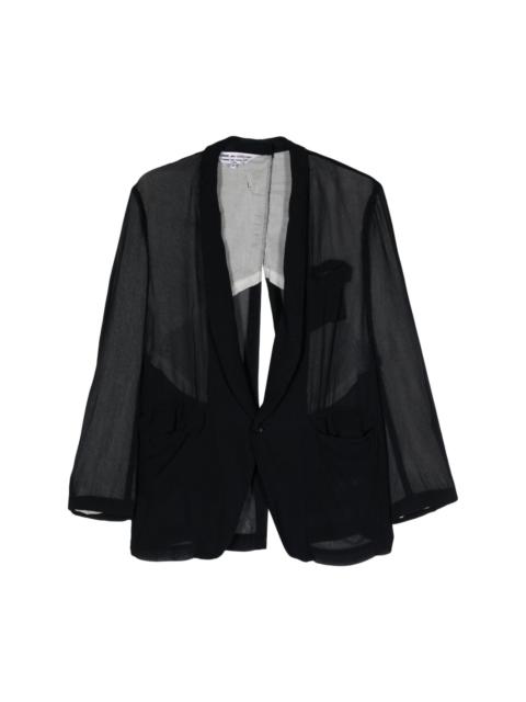 deconstructed single-breasted blazer