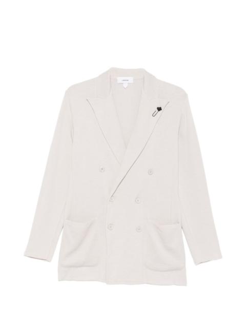 LARDINI double-breasted cotton blazer