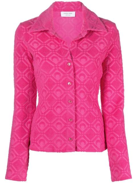 Marine Serre button-fastening jacquard top
