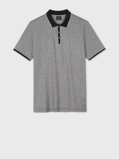 Paul Smith Grey Contrast-Collar Polo Shirt