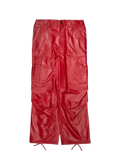 Ambush Ambush Leather Cargo Pants Red