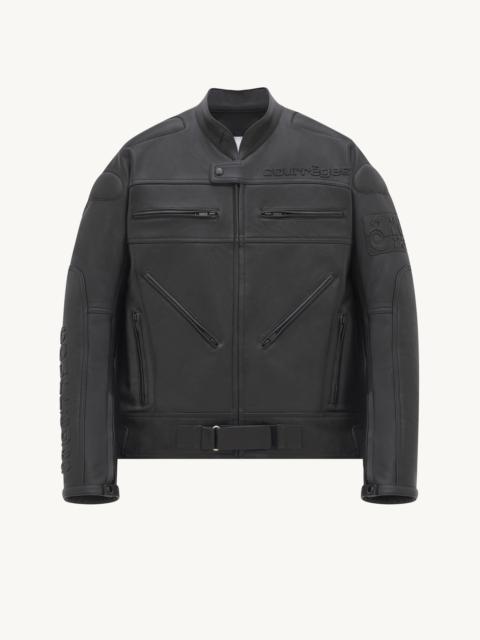 courrèges LEATHER BIKER JACKET