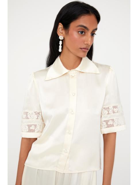 SHRIMPS Clematis Blouse - Ivory/Off-white
