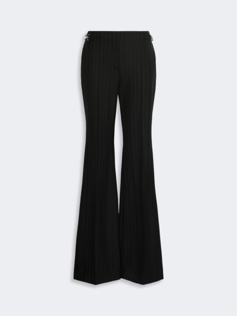 Sportmax ALCAMO Flared herringbone wool trousers - BLACK
