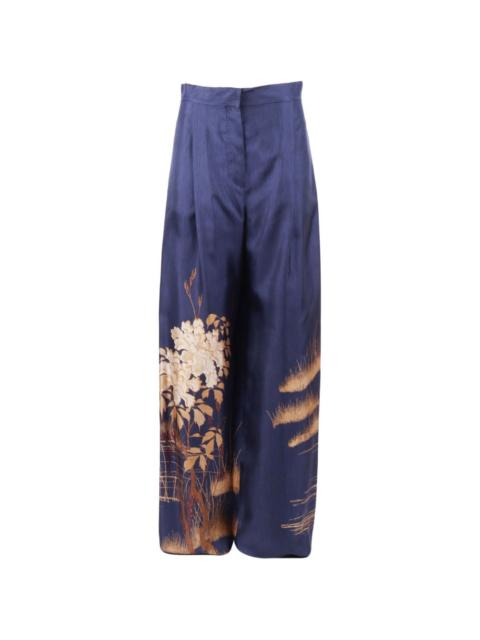 Max Mara Studio floral-print trousers