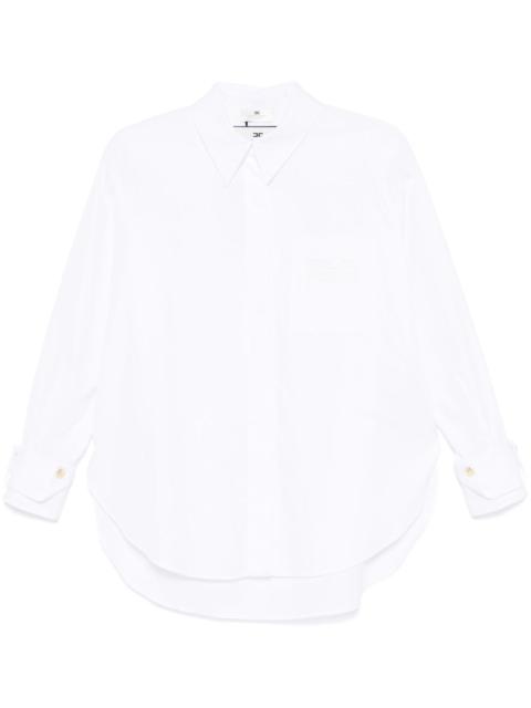 ELISABETTA FRANCHI logo-embroidered poplin shirt
