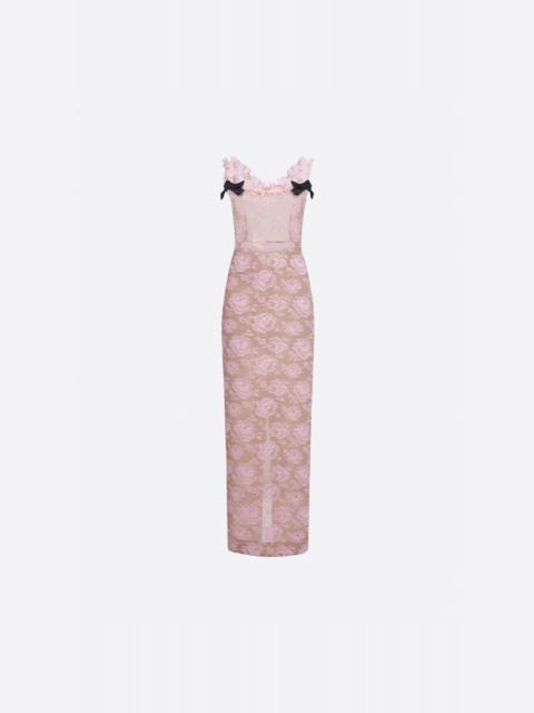 Alessandra Rich LACE EVENING SLIP DRESS