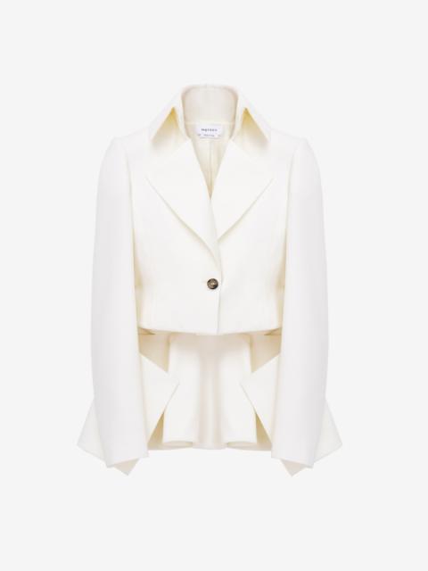 Alexander McQueen Exaggerated Lapel Single-Breasted Jacket
