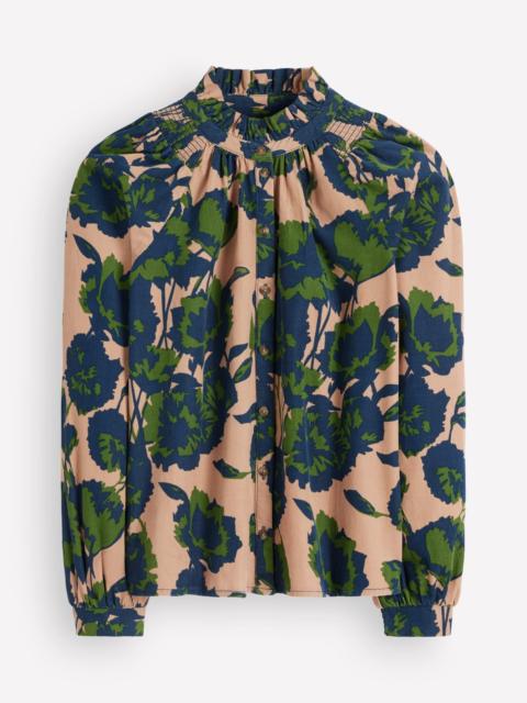 BODEN Erica Frill Cord Top-Cappuccino, Forest Breeze