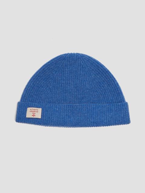 Nigel Cabourn Lambswool Beanie in River Blue
