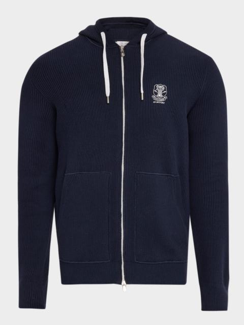 Brunello Cucinelli Men's Logo Cotton Hoodie