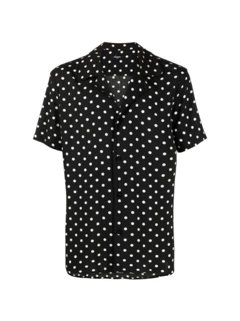 polka dot-print crepe shirt