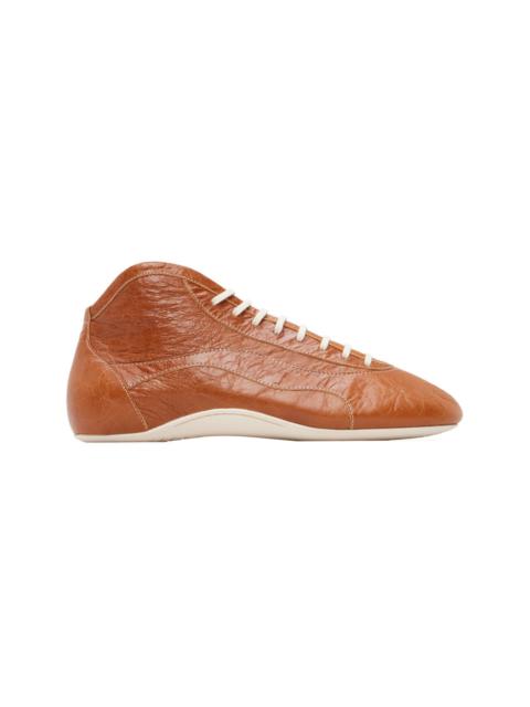Dries Van Noten Tan Leather Ballerina Sneakers