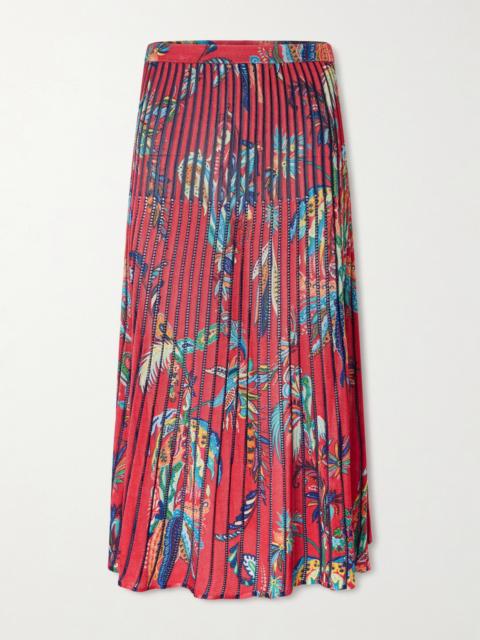 Etro Floral And Paisley-print Knitted Midi Skirt