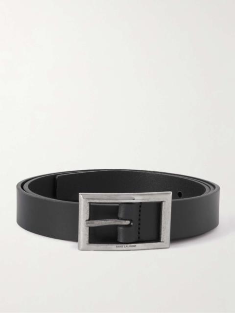 SAINT LAURENT 3cm Leather Belt